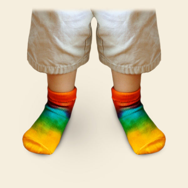 Toddler tie dyed organic cotton socks, Upland Road, Maggie's Organics