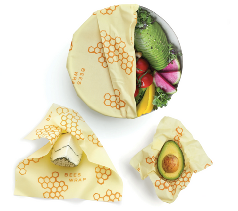 20% Off - Bee's Wrap 3-Pack: S, M, L (4 Print Choices: Honeycomb, Purple Clover, Bees & Bears & Ocean Print)