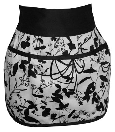 organic cotton half-apron eco-friendly apron in vines print