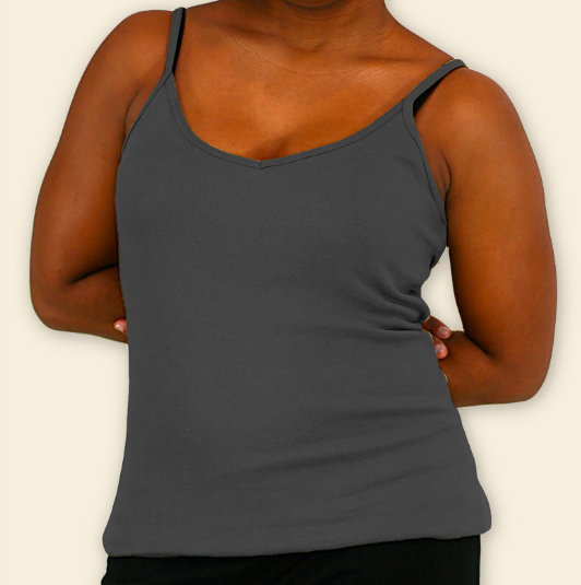 Grey 100% organic cotton camisole