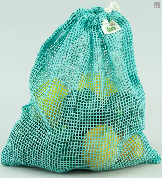 Multi-purpose Organic Cotton Drawstring Mesh Bag - Medium - Washed