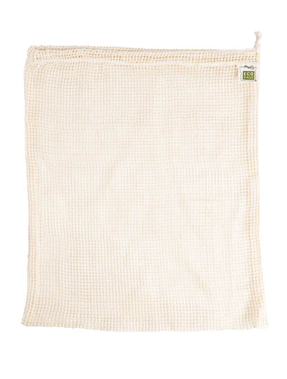 Natural Mesh Drawstring Bag - Organic Cotton