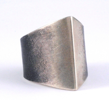 Ridge Ring by Sophie Hughes, recycled silver