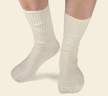 Latex Free Organic Cotton Crew Socks - 2 Pack