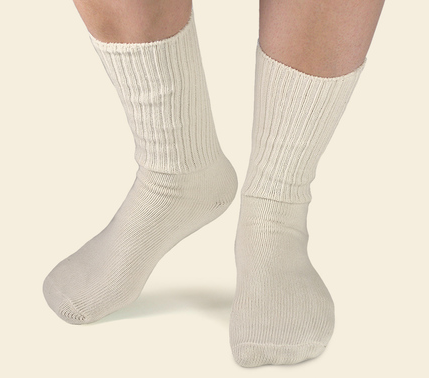 Sensitive Skin Organic Cotton Crew Socks - Natural or Black