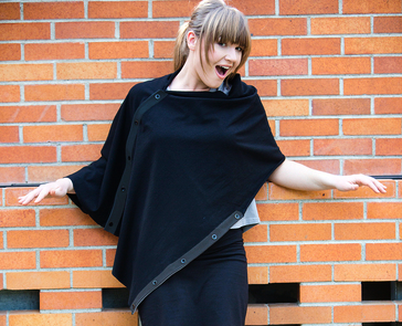 Organic Cotton Cape - Black, by Maggie's Organics