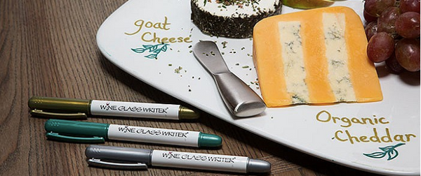 Wine Glass Writer 3-pack: Gold, Green, Silver