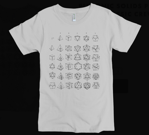 Platonic Solids Organic Cotton Men's t-shirt - Light Grey