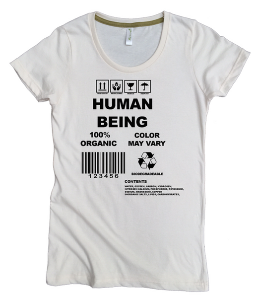 Women s Human Being T Shirt XS to 2XL in Atlas Green or Blue Sage Also in Men s Sizes