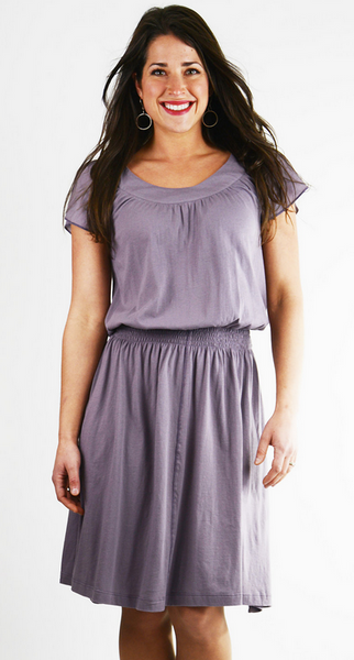 Andalucia Dress- Organic Cotton - Dusty Lavendar