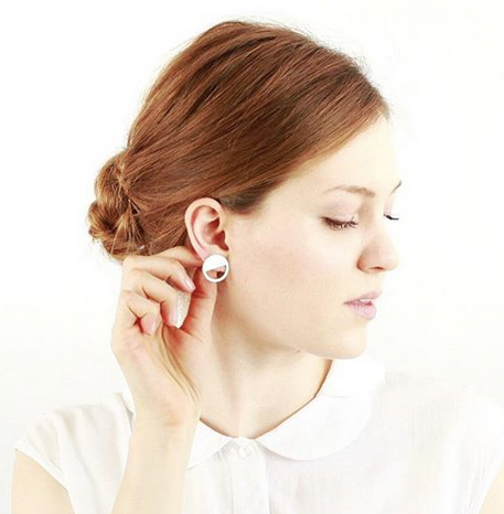 Circle Cutout Stainless-Steel Earring