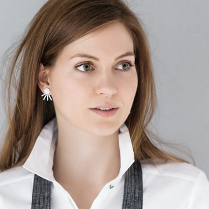 Trifecta (Rays) stainless steel earrings