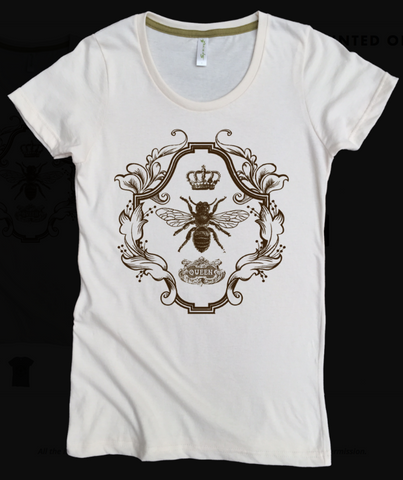 Queen Bee T-shirt - Lightweight Organic cotton Slight Scoop neck