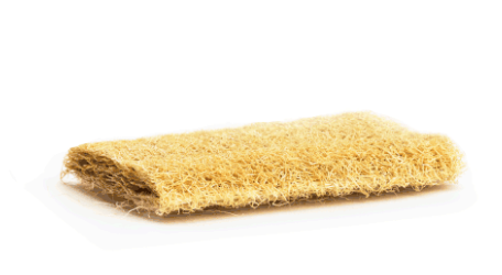 Single Loofah Gentle Scrubber - for Kitchen & Bath, Natural Heirloom Mayan