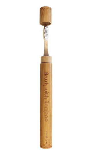 Bamboo Toothbrush Travel Case