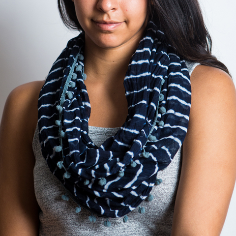 Shibori Infinity Scarf