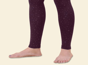 Aubergine Organic Cotton Leggings with Stars