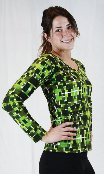 Green Mix Prisme Top Organic Cotton Long Sleeve