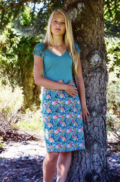 Bali Dress, Laguna/ Borabora Print Organic Cotton Ethos