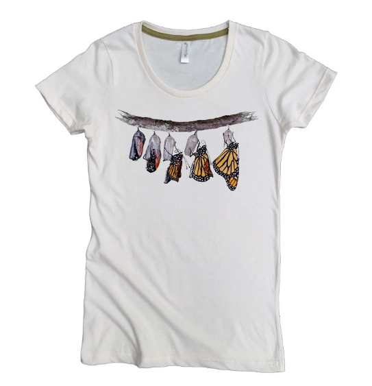 Emerging Monarch Butterfly 100% Organic Cotton T-Shirt for Women