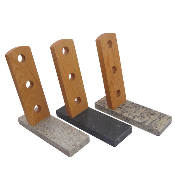 Tabletop Wine Rack Granite and Cherry (without bottles)
