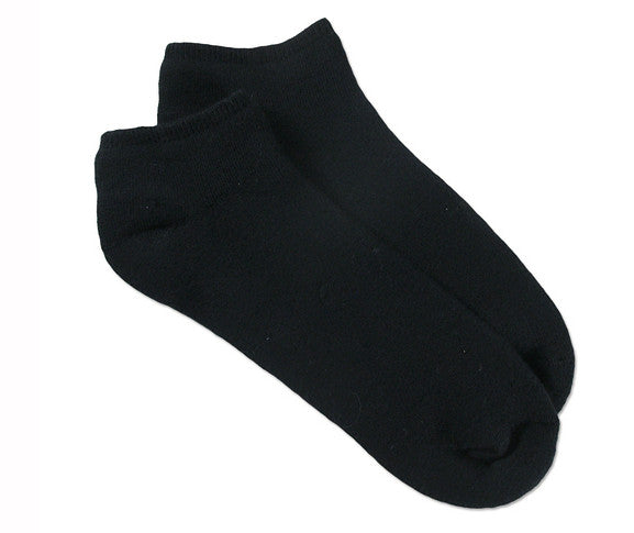 Black organic cotton footie socks