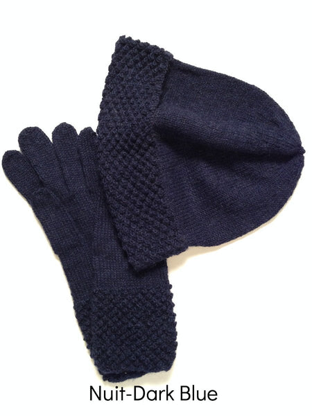 Viola Hat and Gloves. Alpaca by Ethos Paris.
