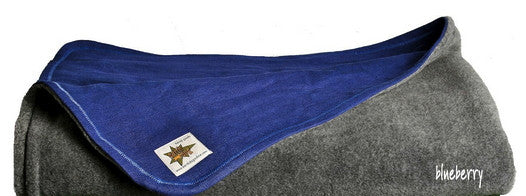 Hemp & Recycled Fleece Dog Blanket, in Blueberry or Ash