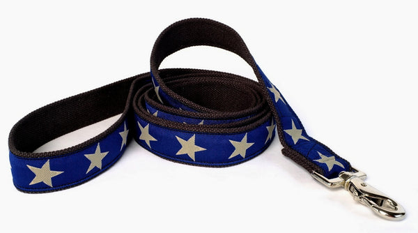 Kody III Decorative Hemp Leash - Blue with stars - earthdog | Upland Road