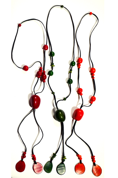 Sustainable Adjustable Lariat Tagua Nut Necklace