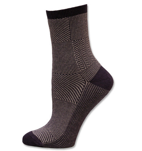 Unisex - Trouser Socks - Organic Cotton in Black or Eggplant