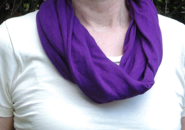 Organic Cotton Infinity Scarf - Grape Marl Upland Road