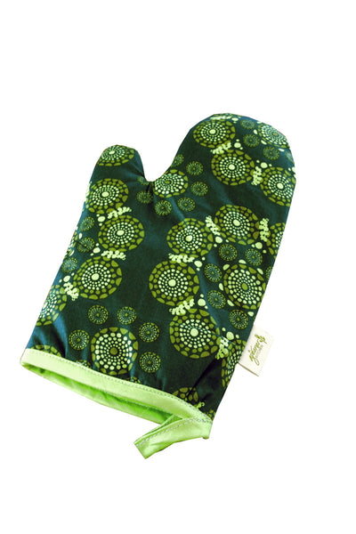 ORGANIC COTTON OVEN MITT, ORGANIC COTTON POT HOLDER GREEN