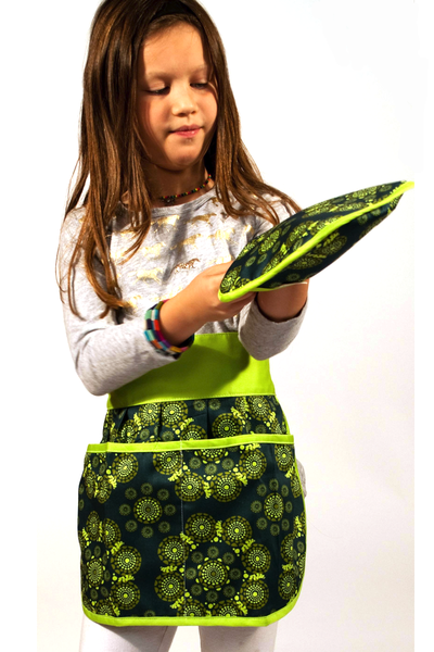 Kids' Half Apron Organic Cotton - Also in B & W Vines