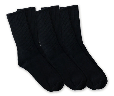 Organic cotton Crew Socks, Maggie's Organics, Black tri-pack
