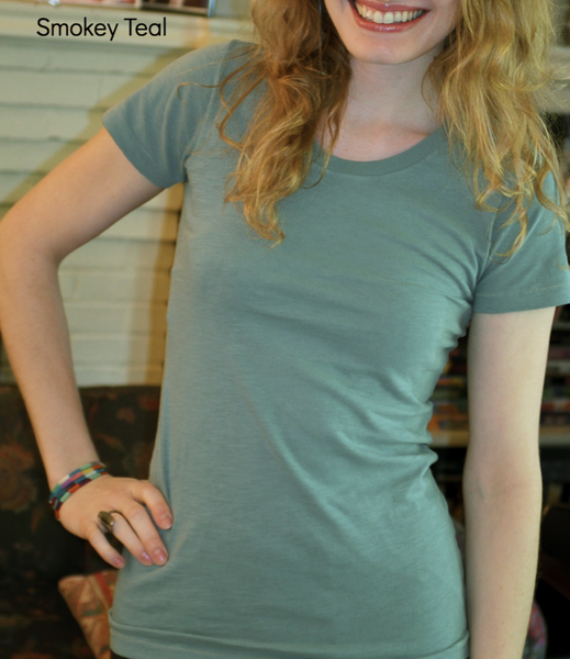 Smokey teal "Human Being" tshirt (without the print)