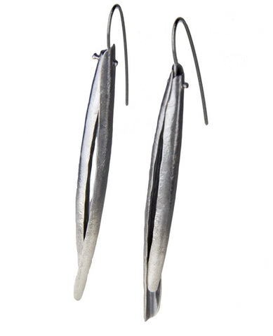 Sophie Hughes Jewelry, Razor Clam Recycled Silver Earrings