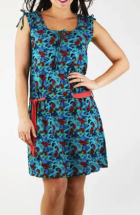 Organic Cotton Topaze Dress in Bora Bora Print