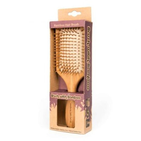 zero waste bamboo hair brush brush with bamboo, upland road