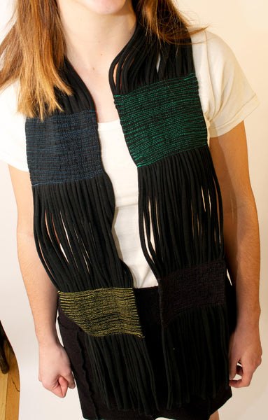 T-shirt scarf - black, from upcycled cotton | Upland Road