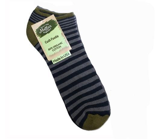 Organic Cotton Striped Cush Footie Socks