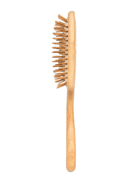 Brush with Bamboo zero-waste hair brush side view