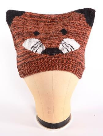 Fox knit hat from recycled cotton Upland Road