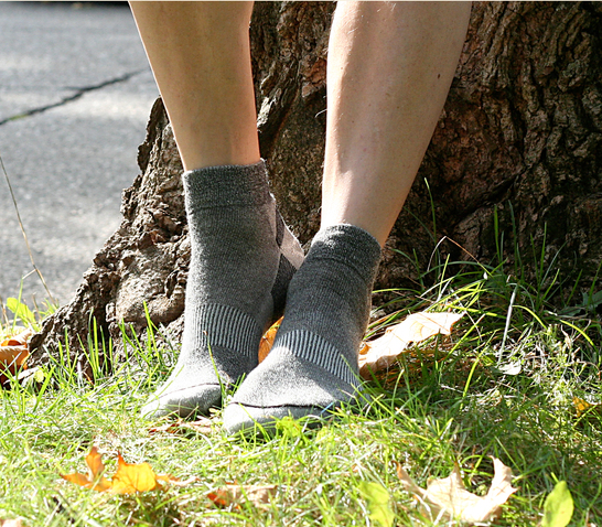 Organic Wool Urban Ankle Trail Sock, Upland Road, Maggie's Organics, Black