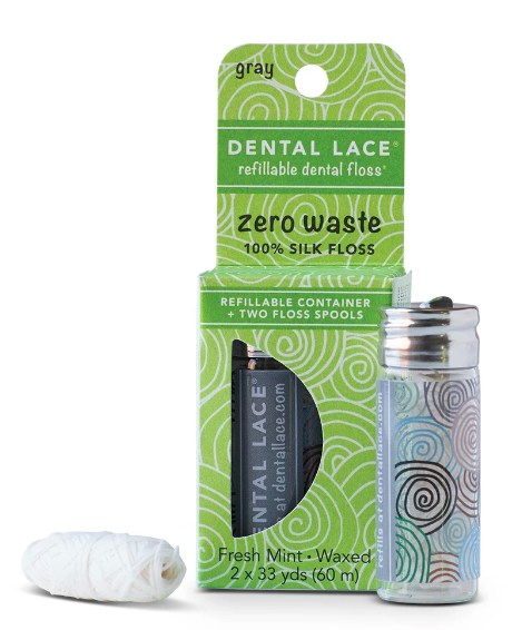 Refillable Sustainable silk dental floss