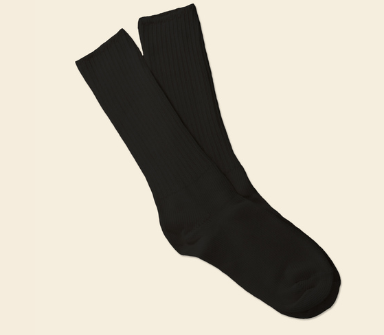Sensitive Skin Organic Cotton Crew Socks - Natural or Black