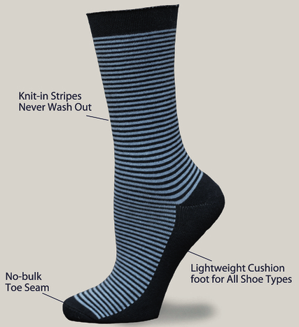 thumbnail image 2 of Maggie's Organics 211502 Eggplant Classic Crew Socks 9-11 2 of 9