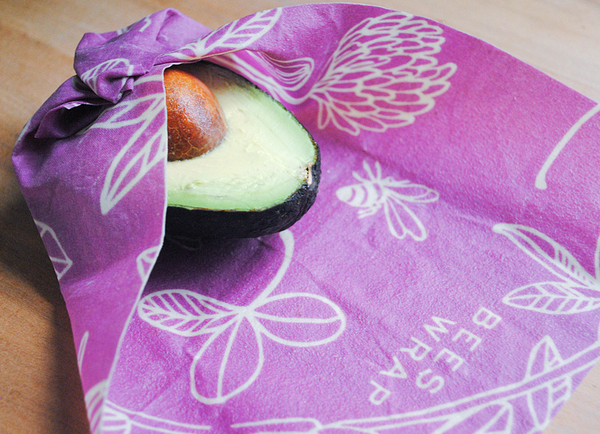 Bee's Wrap Assorted 3-Pack S, M, L in Purple Clover Print - Sustainable Food Wrap