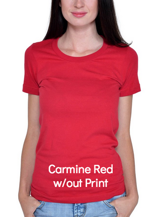 Carmine Red Human Being Shirt (without print)