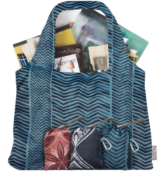 Vita Bag Bohemian Zig Zag Stripe reusable shopping bag